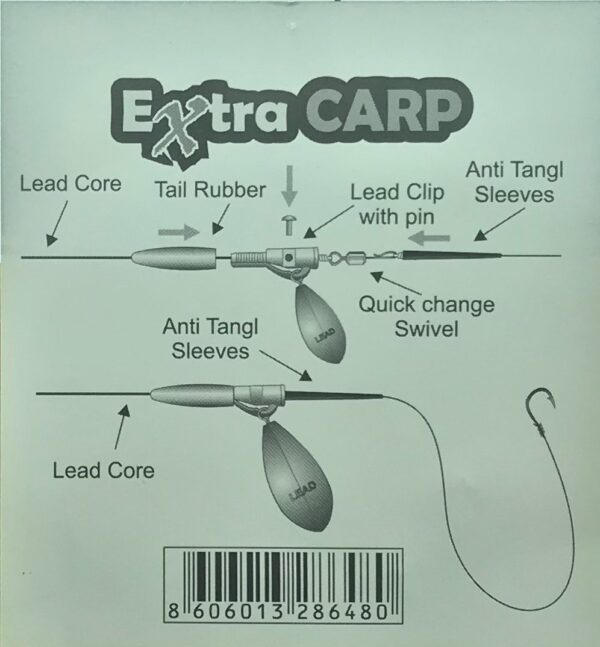 Lead Core System & Safety Clip 60 Cm /2 Systems - Image 3
