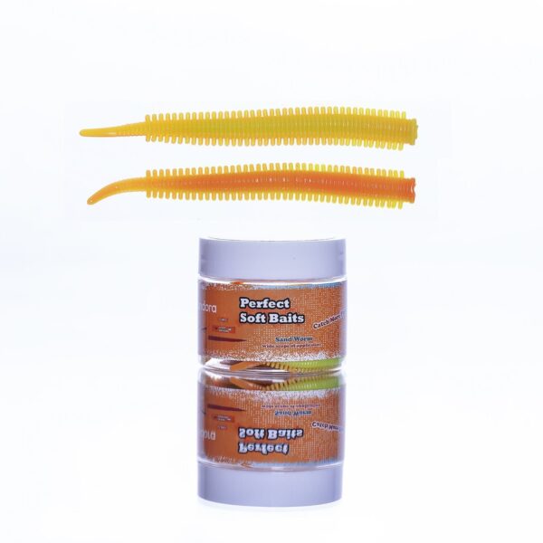 Perfect Soft Baits Sand Worm 7cm (Kavanozlu Ambalaj) LEMON AND ORANGE