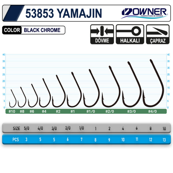 Owner 53853 Yamajin With Eye Black Chrome İğne - Image 2