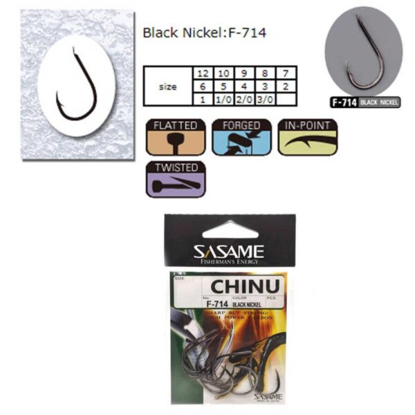 Sasame Chinu F-714 Serisi Olta İğnesi no:4
